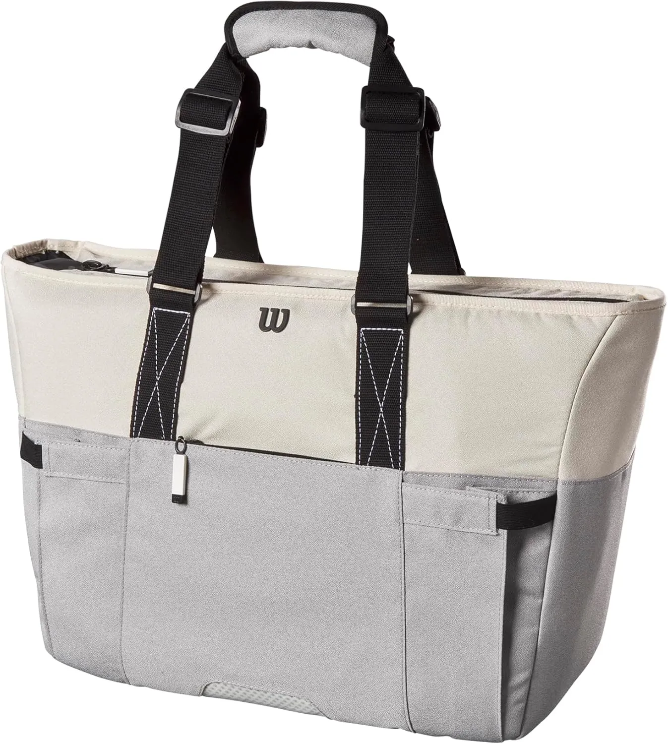 WILSON Lifestyle Tote Tennis Racket Bag - Grey/Blue, Holds up to 2 Rackets