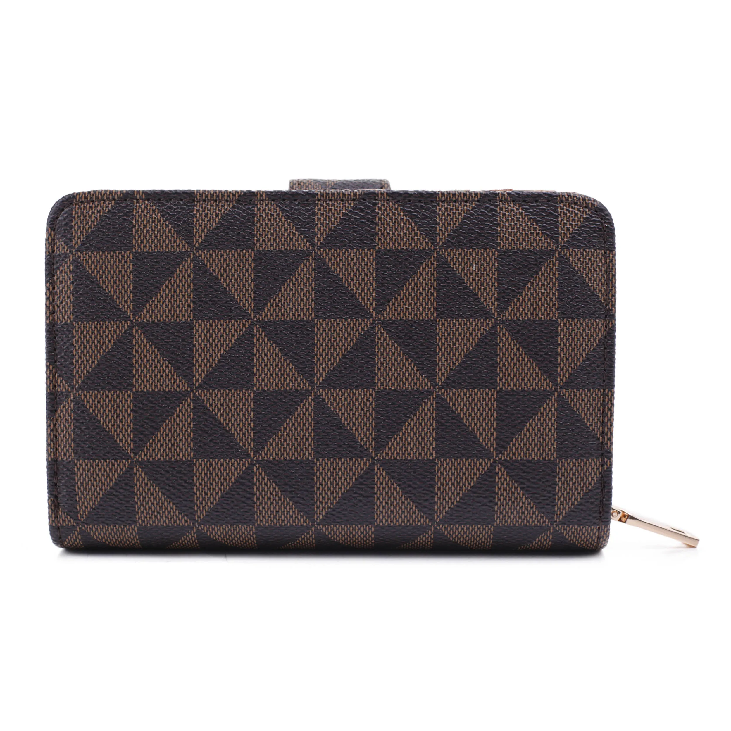 WM1194 Geometric Monogrammed Multi Compartment Wallet
