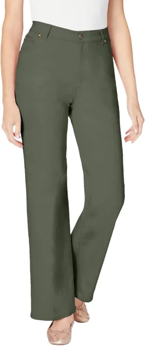 Woman Within Plus Size Wide-Leg Stretch Denim Jean