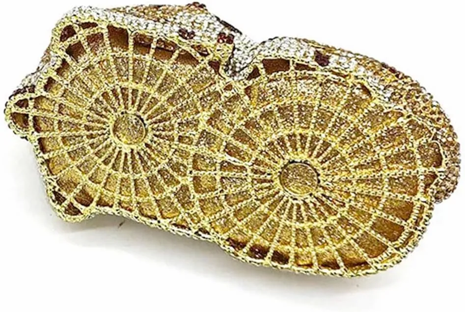 Women Cute Horse Shape Rhinestone Evening Bag Sparkling Animal Crystal Handbags Diamond Clutch for Prom Party