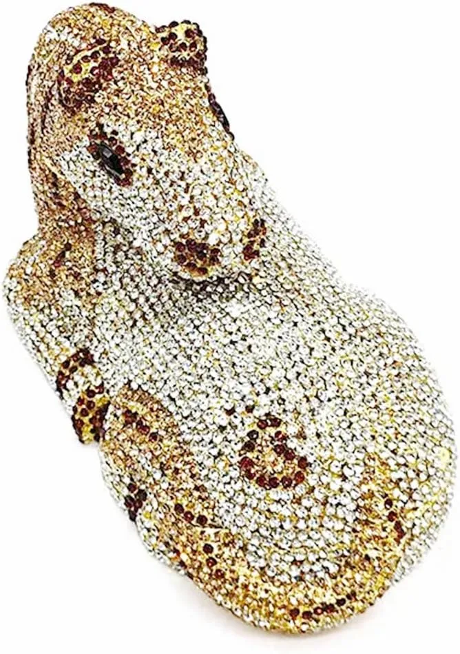 Women Cute Horse Shape Rhinestone Evening Bag Sparkling Animal Crystal Handbags Diamond Clutch for Prom Party