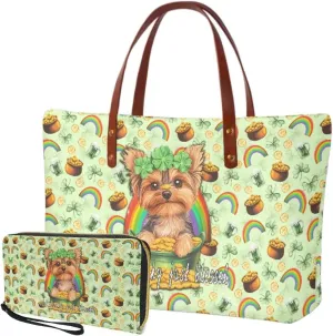Women Handbag Wallet Combo,Portable Ladies Tote Bag Handbag,Top Handle Satchel Purse for Travel