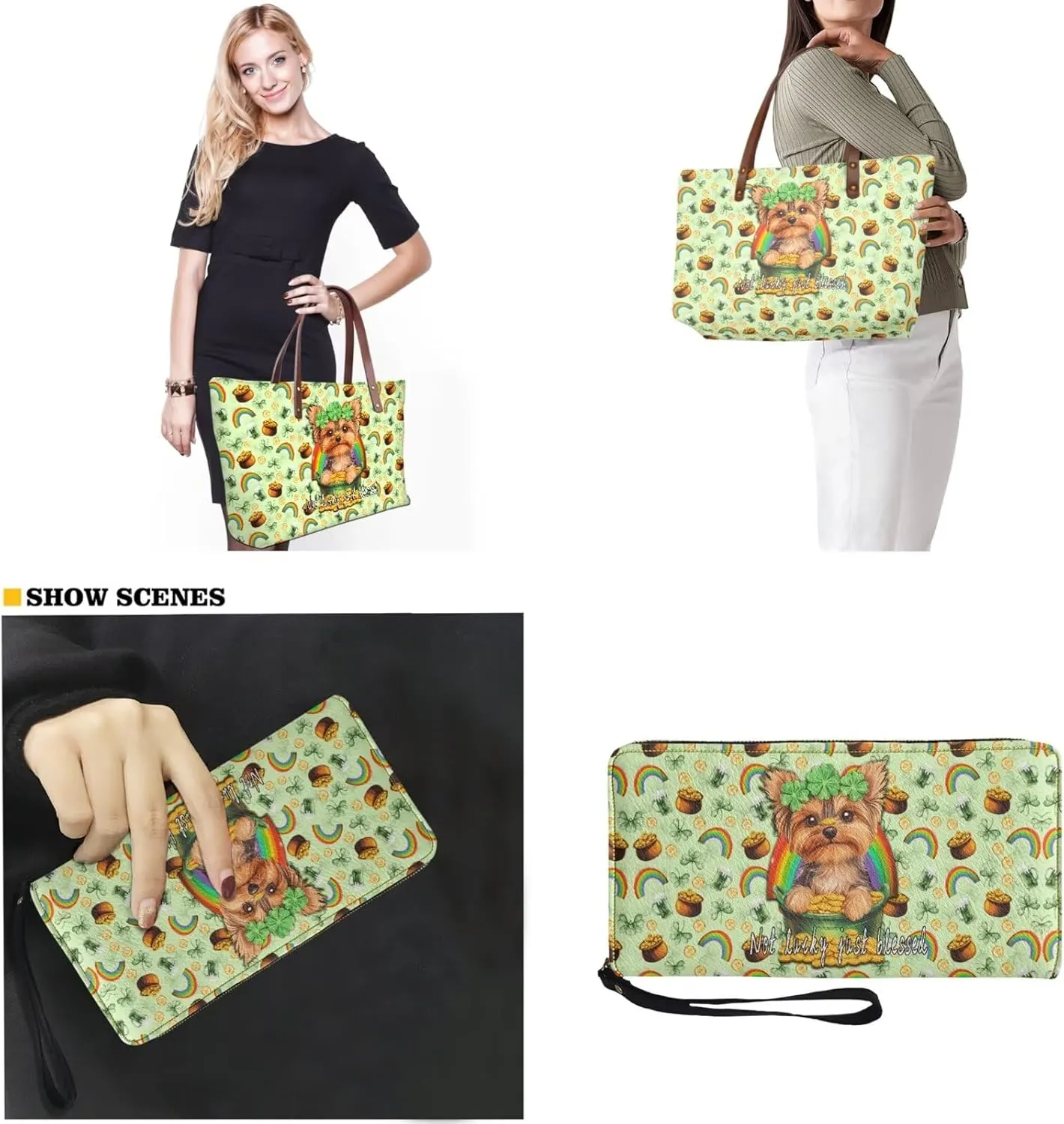 Women Handbag Wallet Combo,Portable Ladies Tote Bag Handbag,Top Handle Satchel Purse for Travel