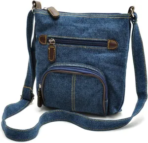 Women Multi Pocket Crossbody Shoulder Bag Small Organizer Purse Wallet
