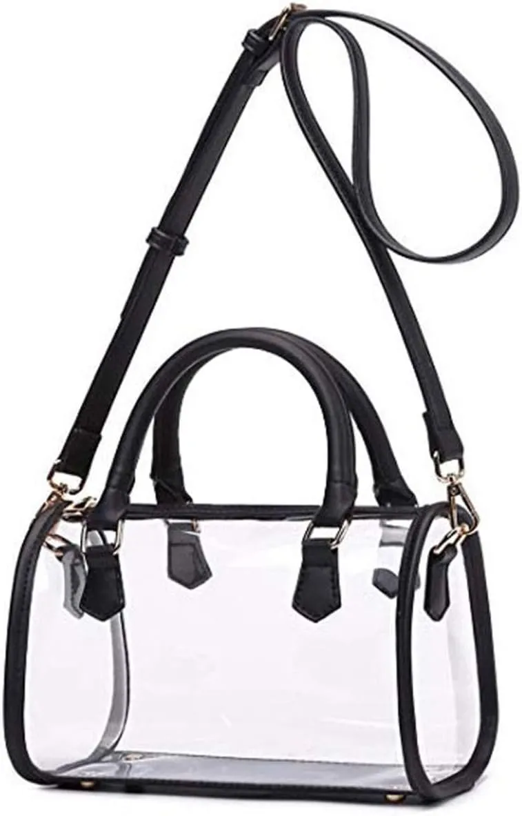 Women Purse Transparent Handbag Top Handle Shoulder Bag PVC Purse Totes Satchel