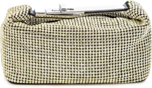 Women Rhinestone Handbag Metal Handle Sparkling Clutch Crystal Evening Bag for Wedding Party
