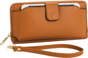 Women Wristlet Wallet with Cell Phone Holder Zip Around Handbag …