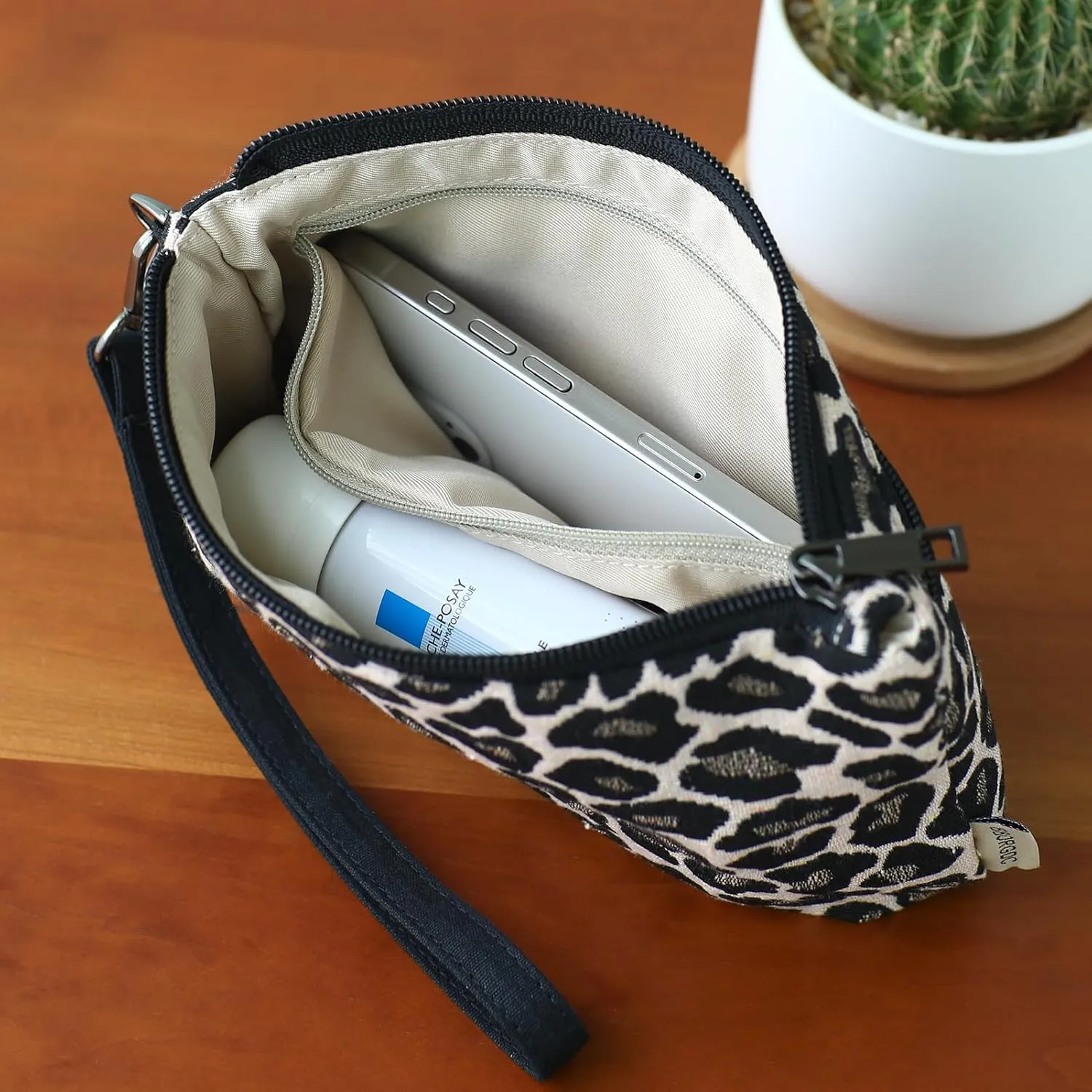 Women Zipper Wristlet Wallet with Coin Pocket