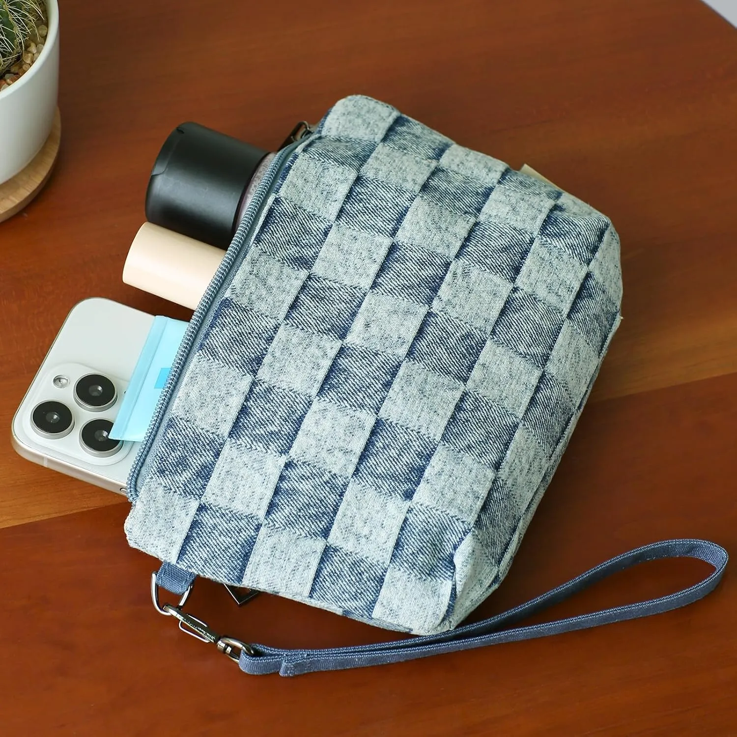 Women Zipper Wristlet Wallet with Coin Pocket