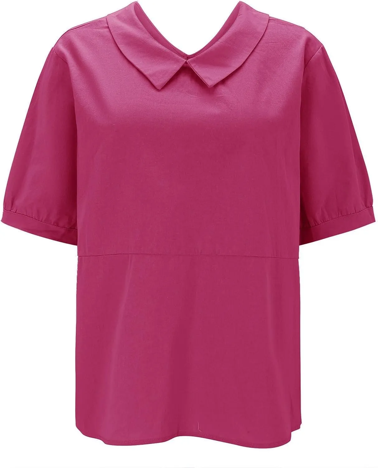 Womens Cute Autumn Tops and Blouses And Linen Loose Large Size Thin Lapel Shirt Short Long Sleeve Button Down Blouses