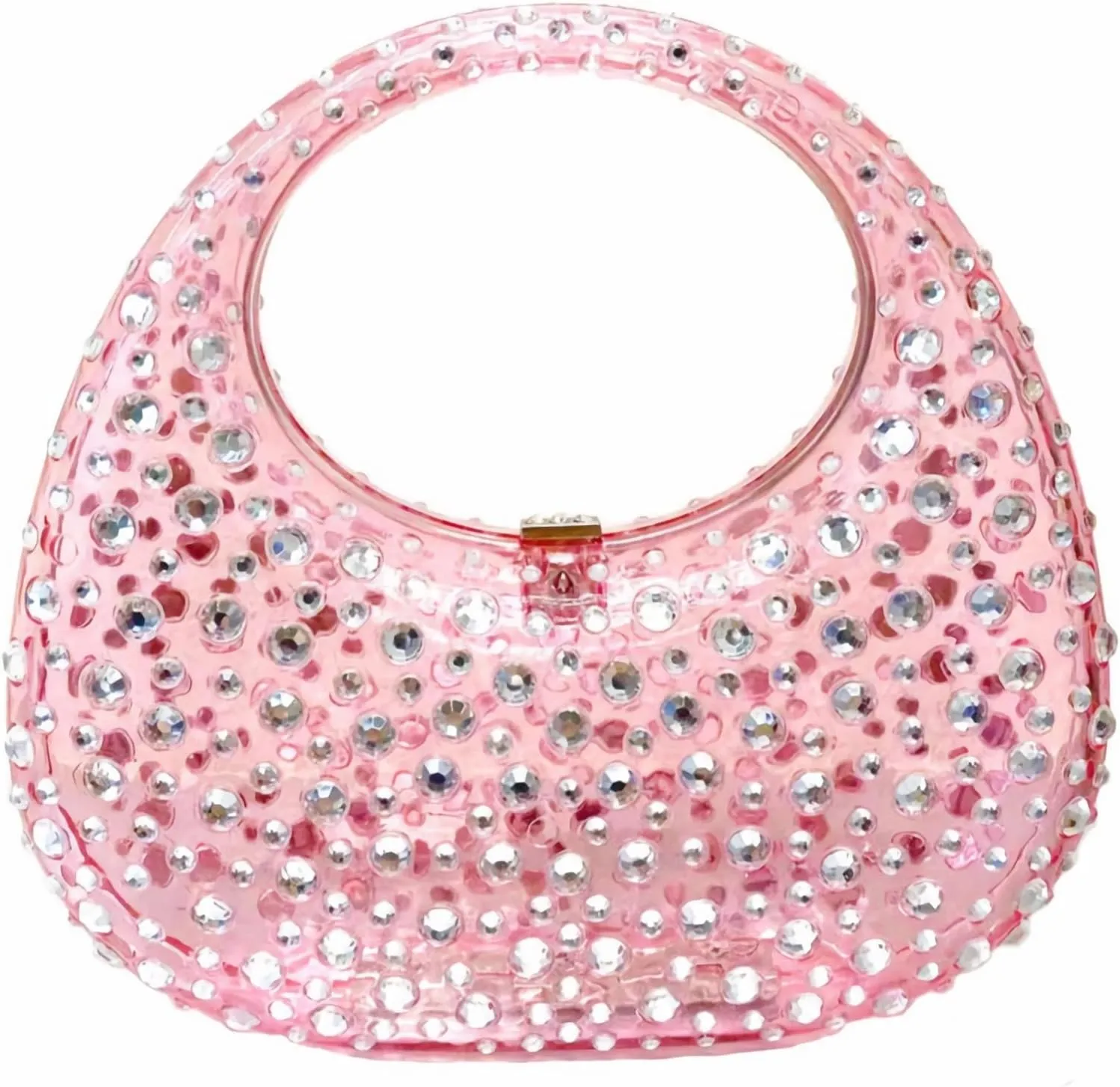 Women's Evening Bag for Women Sparkly Rhinestone Clutch Purse Acrylic Top-handle Bag