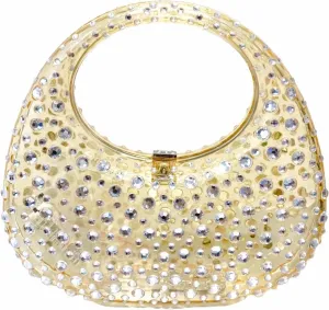 Women's Evening Bag for Women Sparkly Rhinestone Clutch Purse Acrylic Top-handle Bag