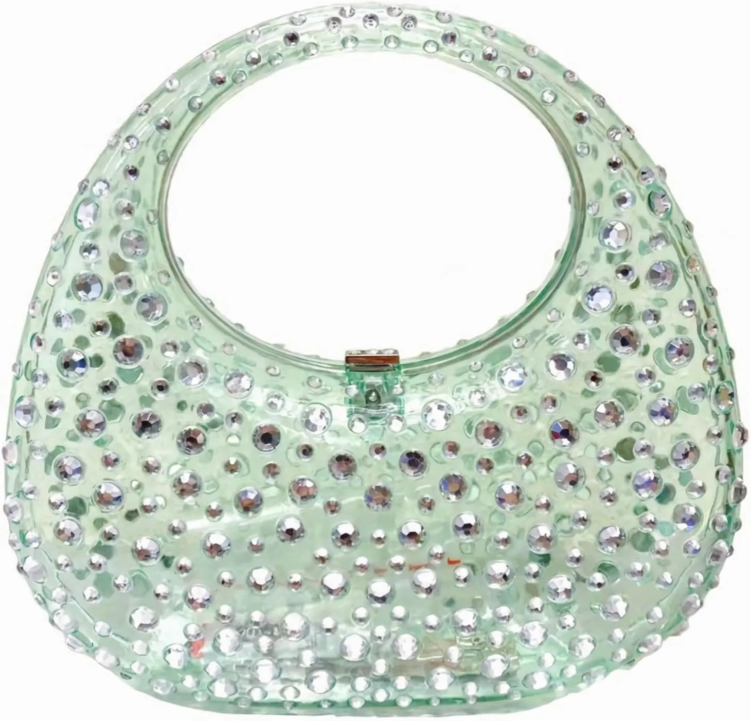 Women's Evening Bag Sparkly Rhinestone Clutch Purse Bling Acrylic Top-handle Bag for Women
