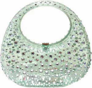 Women's Evening Bag Sparkly Rhinestone Clutch Purse Bling Acrylic Top-handle Bag for Women