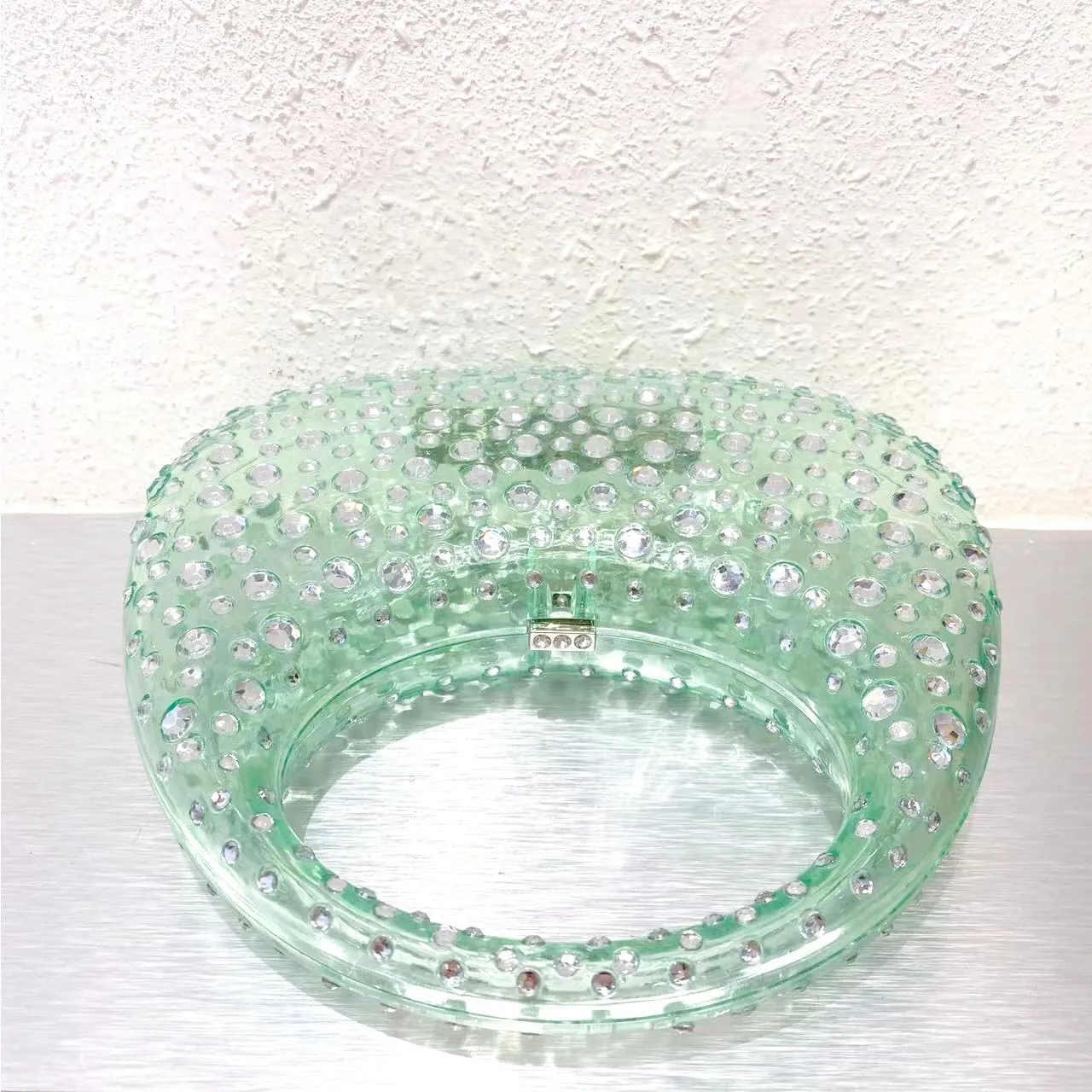 Women's Evening Bag Sparkly Rhinestone Clutch Purse Bling Acrylic Top-handle Bag for Women