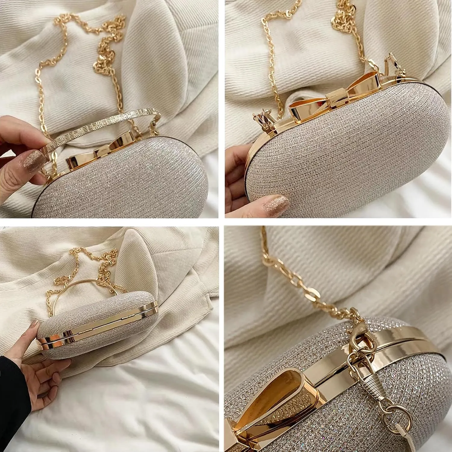 Women's Evening Handbag, Elegant Bling Crossbody Bag, Clutch Purses for Women Evening, Wedding, Prom, Cocktail Party