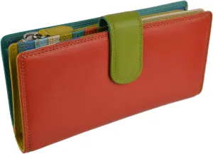 Women's Leather Tabbed Purse Wallet By ; Graffiti Gift Box Colours Onesize Pacific