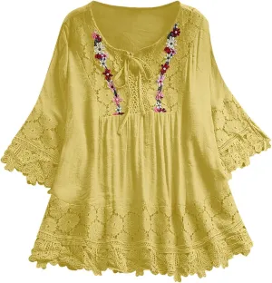 Women's Linen Shirt 2025 Summer Loose Short Sleeve Chiffon Blouses Gauze Work Dress Shirts Business Casual Tops