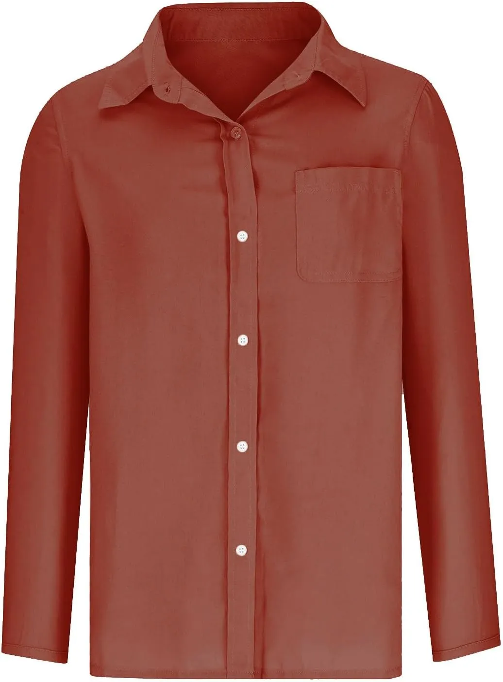 Womens Long Sleeve Button Down Linen Shirts Dressy Causal Plus Size Fall Blouses Loose V Neck Office Work Tunic Tops