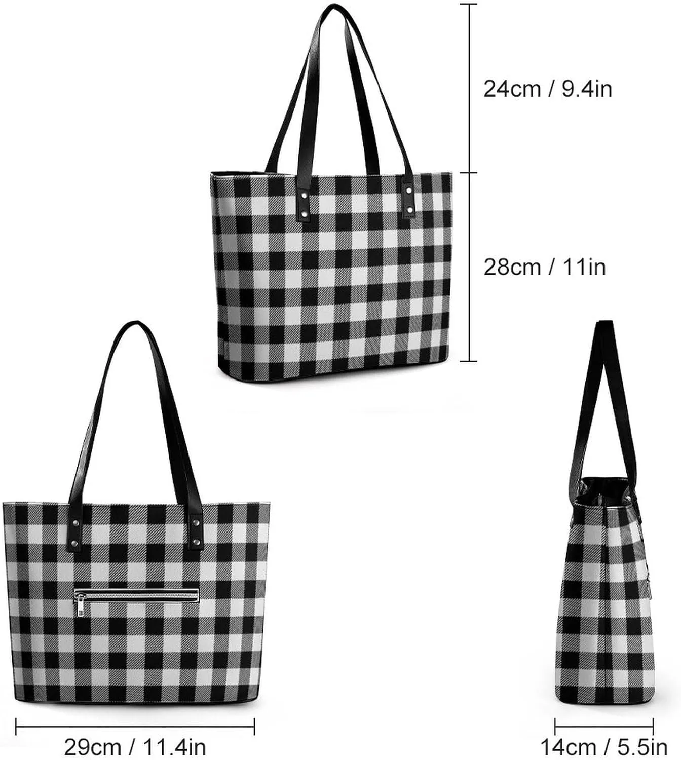 Women's Portable Tote Bag Trendy Modern Leather Handbag For Work Weekend