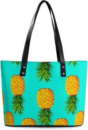 Women's Portable Tote Bag Trendy Modern Leather Handbag For Work Weekend