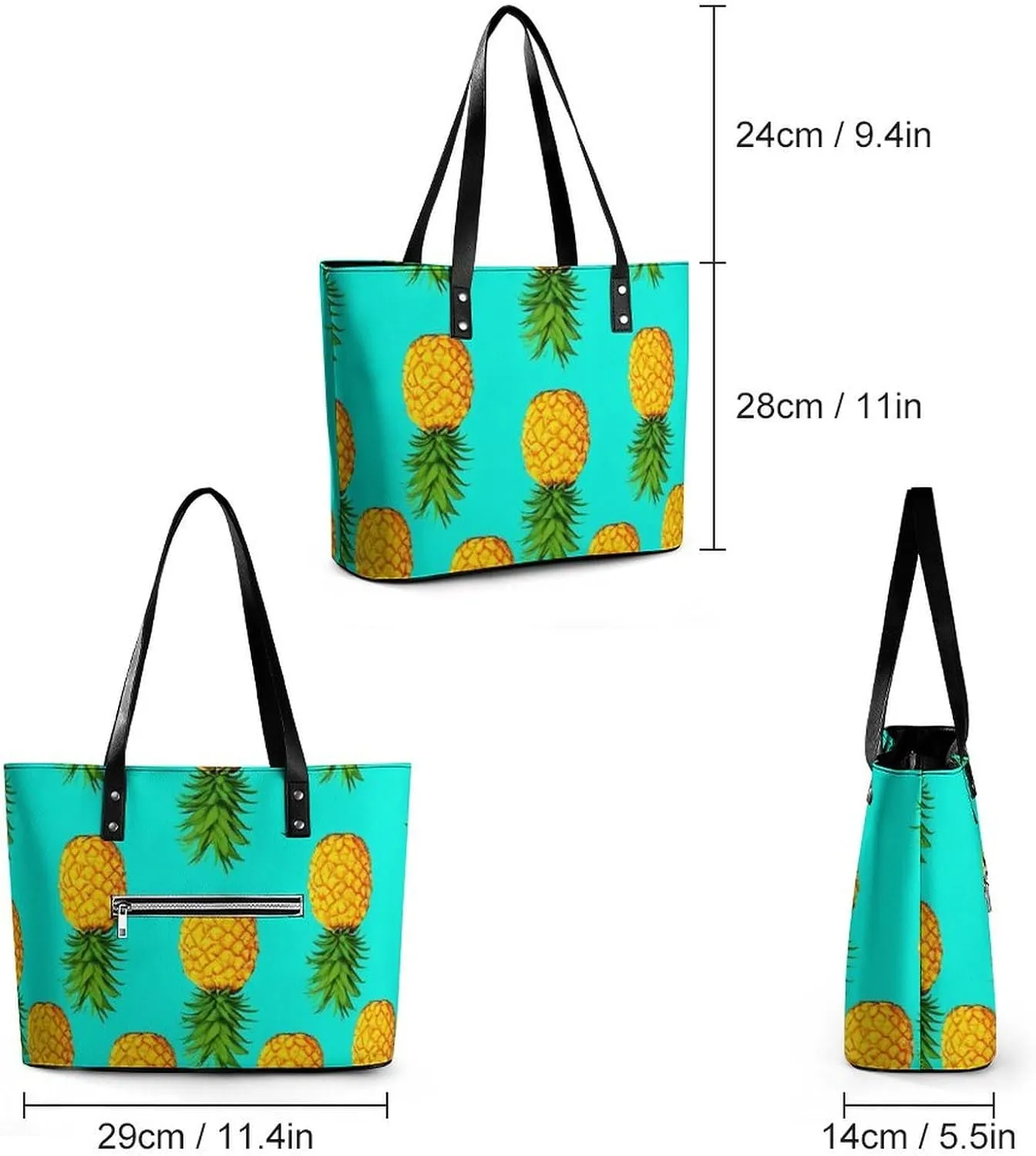 Women's Portable Tote Bag Trendy Modern Leather Handbag For Work Weekend