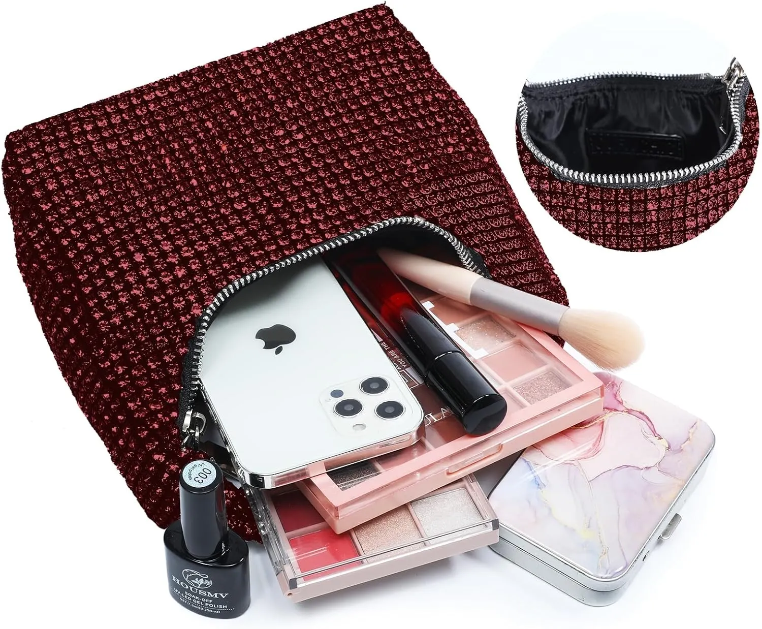 Women's Rhinestone Purses Sparkly Clutch Evening Handbag Prom Purse for Party Bridal Wedding