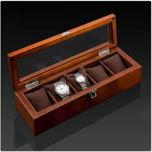 Wood Watch Display BoPB9rrg Gift Boxes Jewelry Case (Color : 8 Slots) (5 Slots)