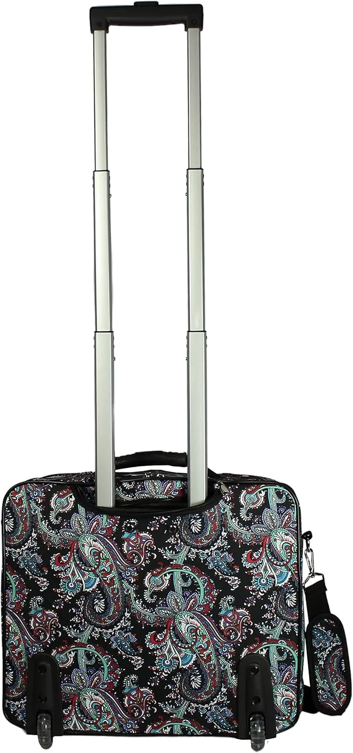 World Traveler Rolling 17-Inch Laptop Briefcase Computer Case, Paisley, One Size