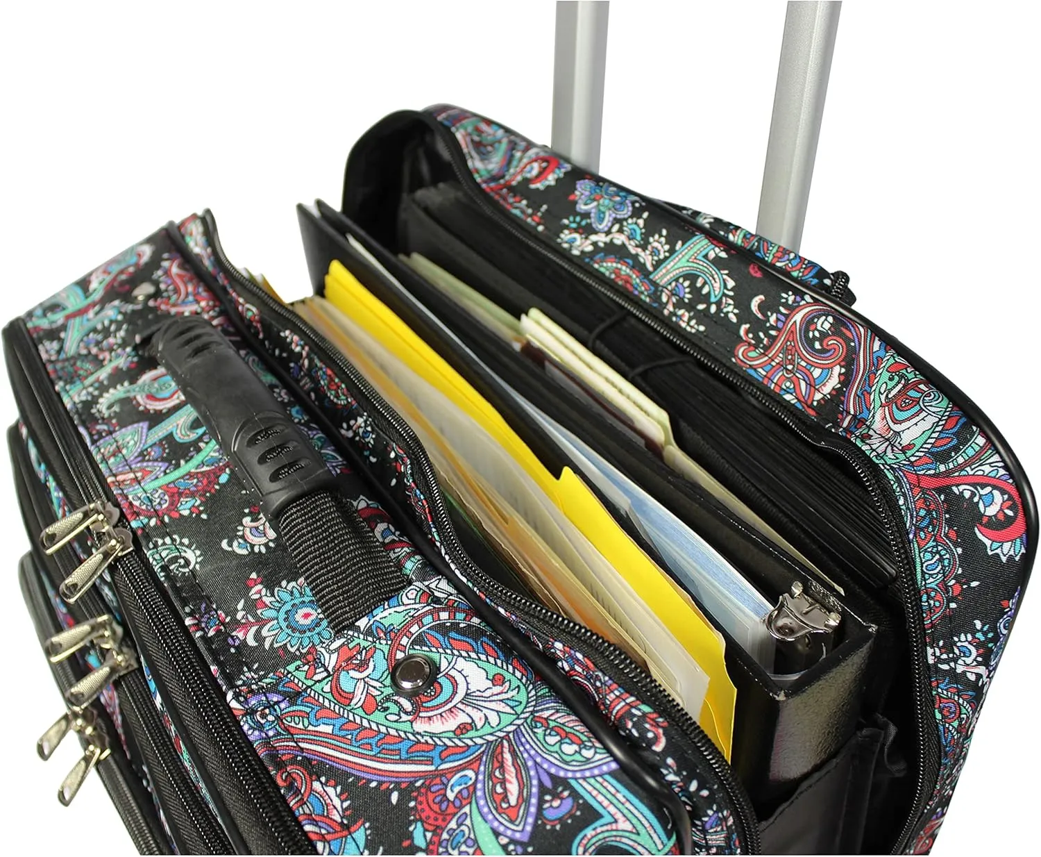World Traveler Rolling 17-Inch Laptop Briefcase Computer Case, Paisley, One Size