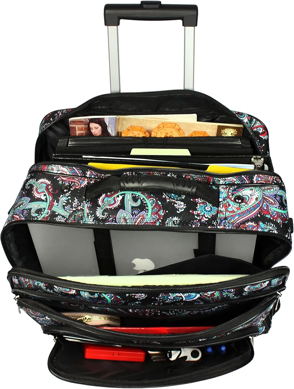 World Traveler Rolling 17-Inch Laptop Briefcase Computer Case, Paisley, One Size