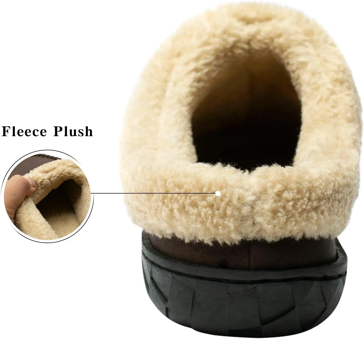 WOTTE Men's Moccasin Slippers Microsuede Fleece Fuzzy Lined Memory Foam House Shoes for Indoor Outdoor