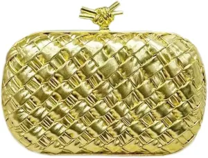 Woven Evening Bag Clutch Purse for Women Knot Woven Leather Crossbody Bag for Wedding Party Prom