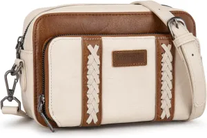 Wrangler Crossbody Bag for Women Shoulder Purse Small Multi Pocket Crossover Bag with Adjustable Strap