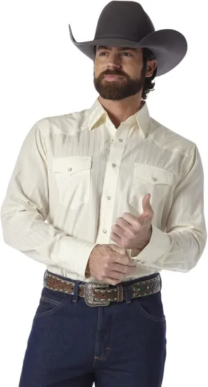 Wrangler Men's Sport Western Basic Two Pocket Long Sleeve Snap Shirt
