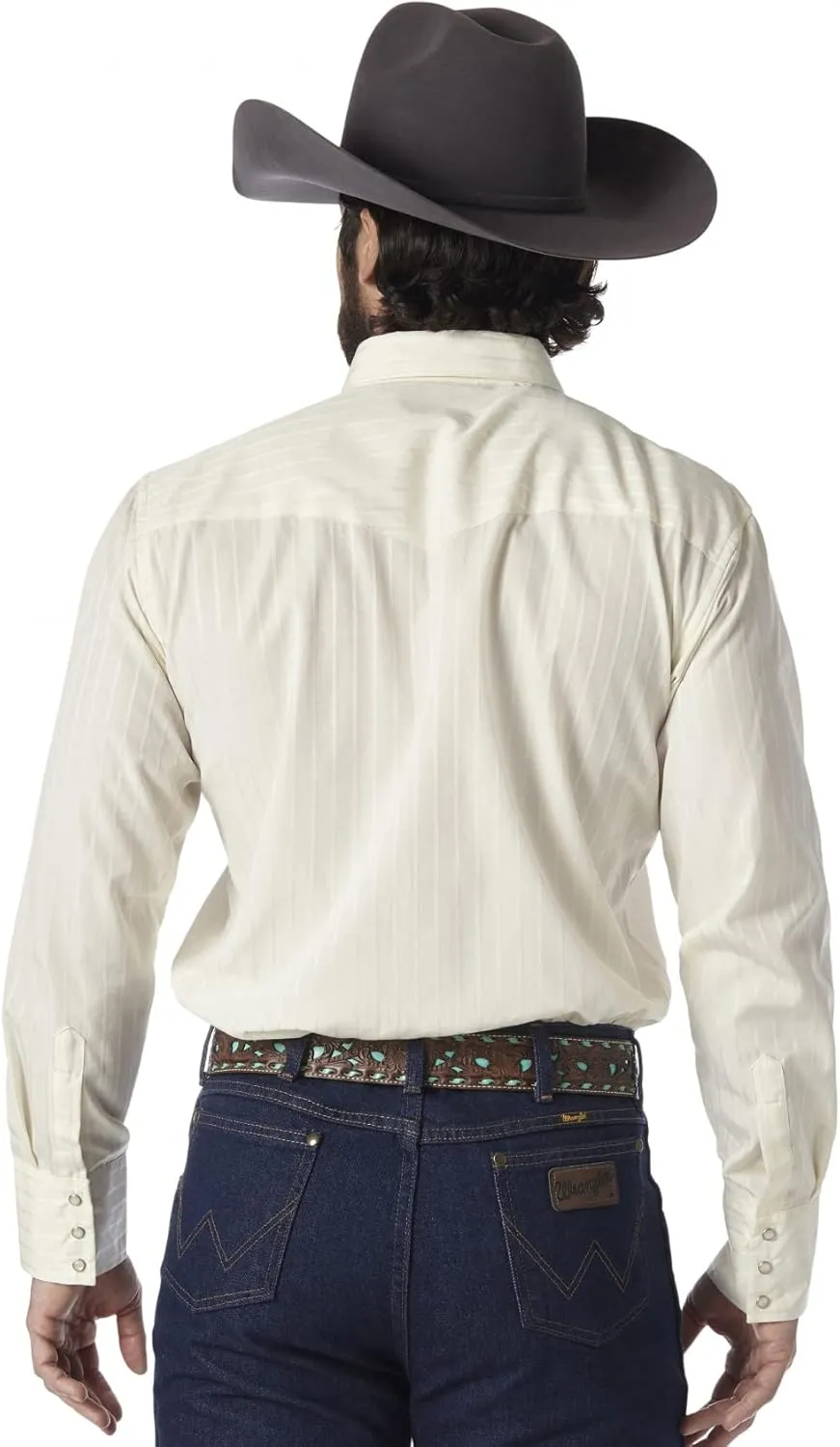 Wrangler Men's Sport Western Basic Two Pocket Long Sleeve Snap Shirt