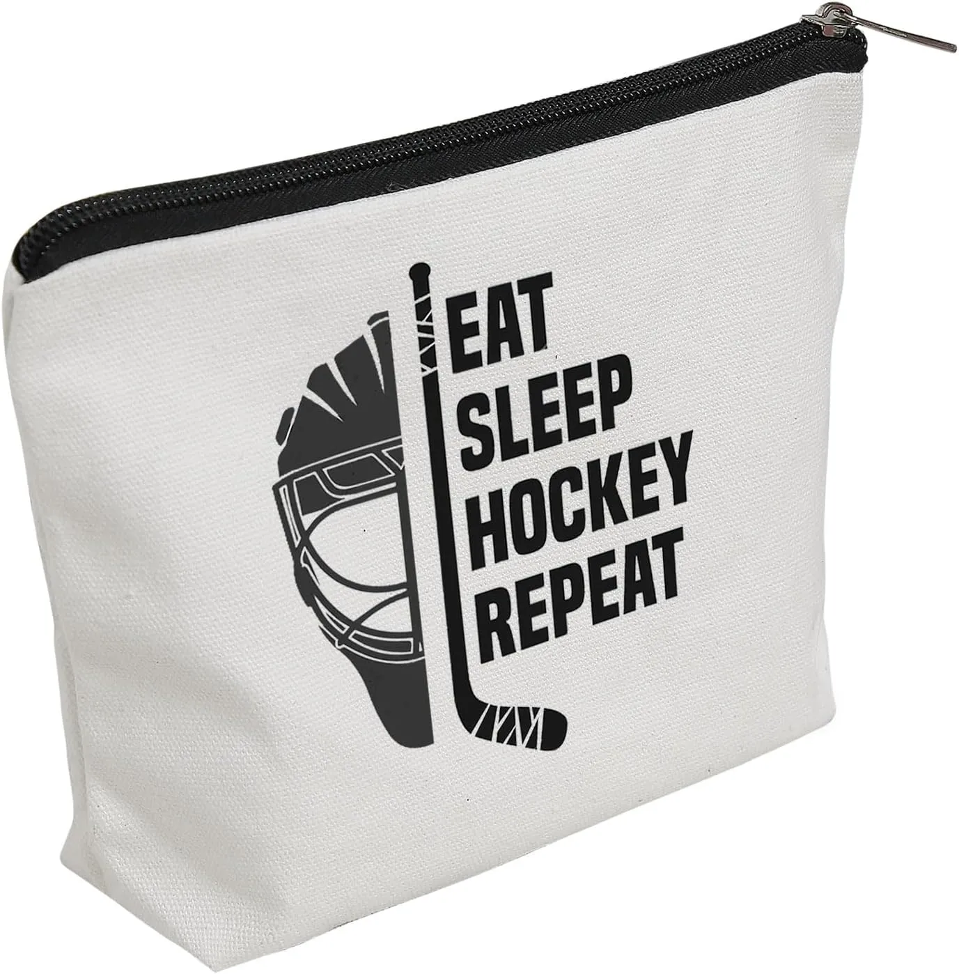 WZJHCL Hockey Lover Gift - Eat Sleep Hockey Repeat Travel Pouch - Toiletry Bag - Team Cosmetic Bag