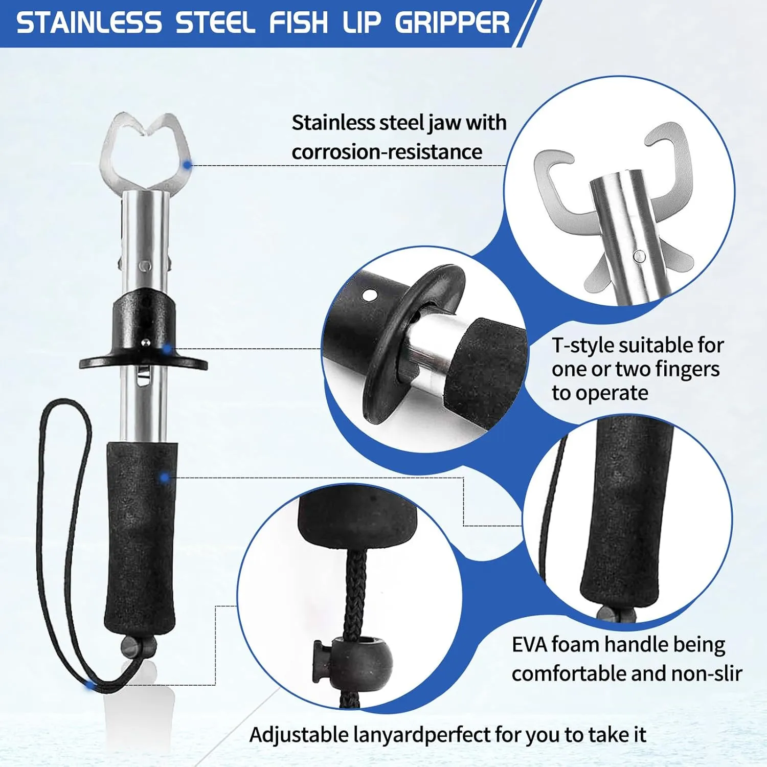 XBLACK Fishing Tool Kit Fishing Pliers Fish Gripper Fishing Scale Fish Grip Tools Set Saltwater Resistant Fishing Gear