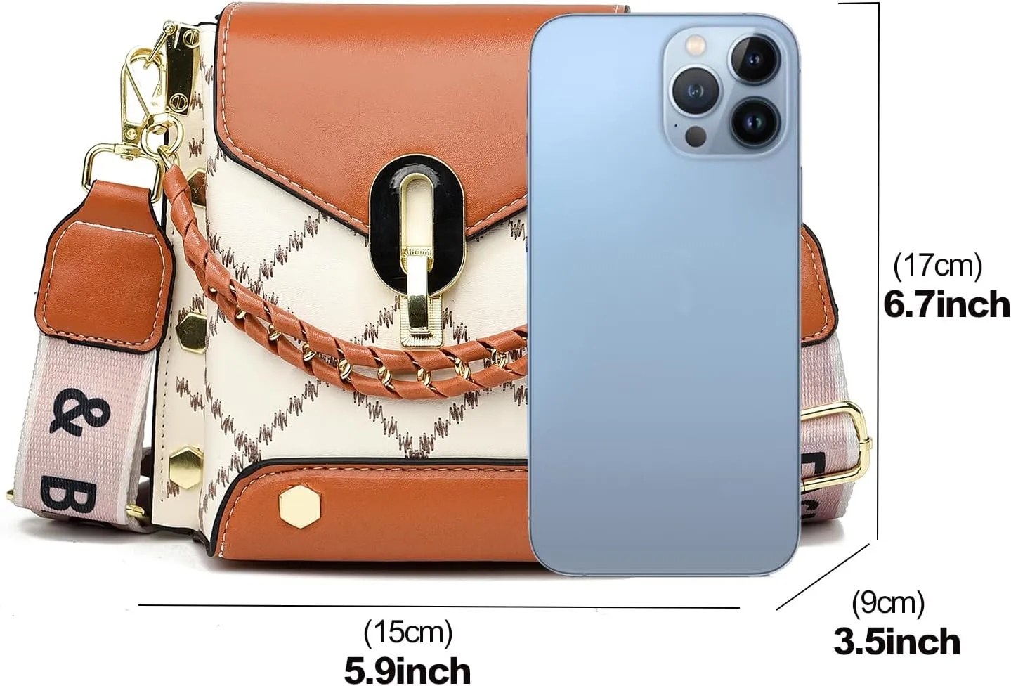 Xiaoyu Small Crossbody Bags for Women Fashion Cell Phone Purse Shoulder Handbags with Wide Strap