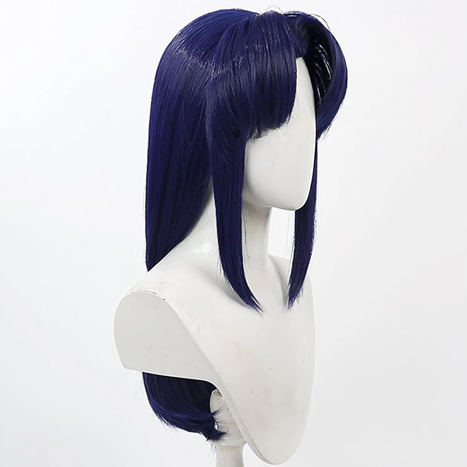 XiongXiongLe Ranma 1/2 Akane Tendou Dark Blue Mid Long Wig Cosplay Women Costume Heat Resistant Hair Wigs for Adult Cos Anime Party Halloween Christmas Comic(Akane Tendou)