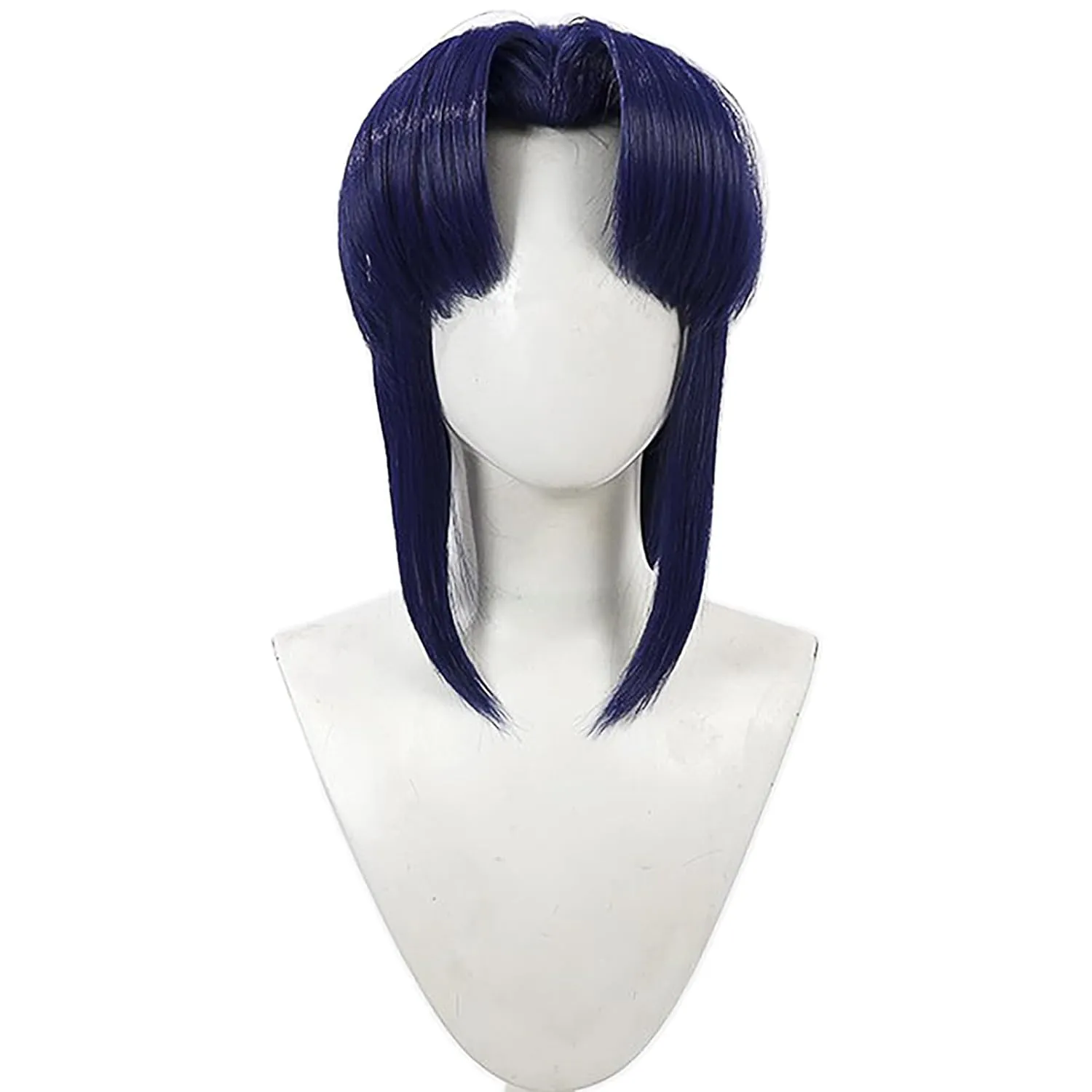 XiongXiongLe Ranma 1/2 Akane Tendou Dark Blue Mid Long Wig Cosplay Women Costume Heat Resistant Hair Wigs for Adult Cos Anime Party Halloween Christmas Comic(Akane Tendou)