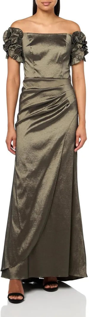 Xscape Women's Ruffle Detailed Off-The-Shoulder Tafetta Gown