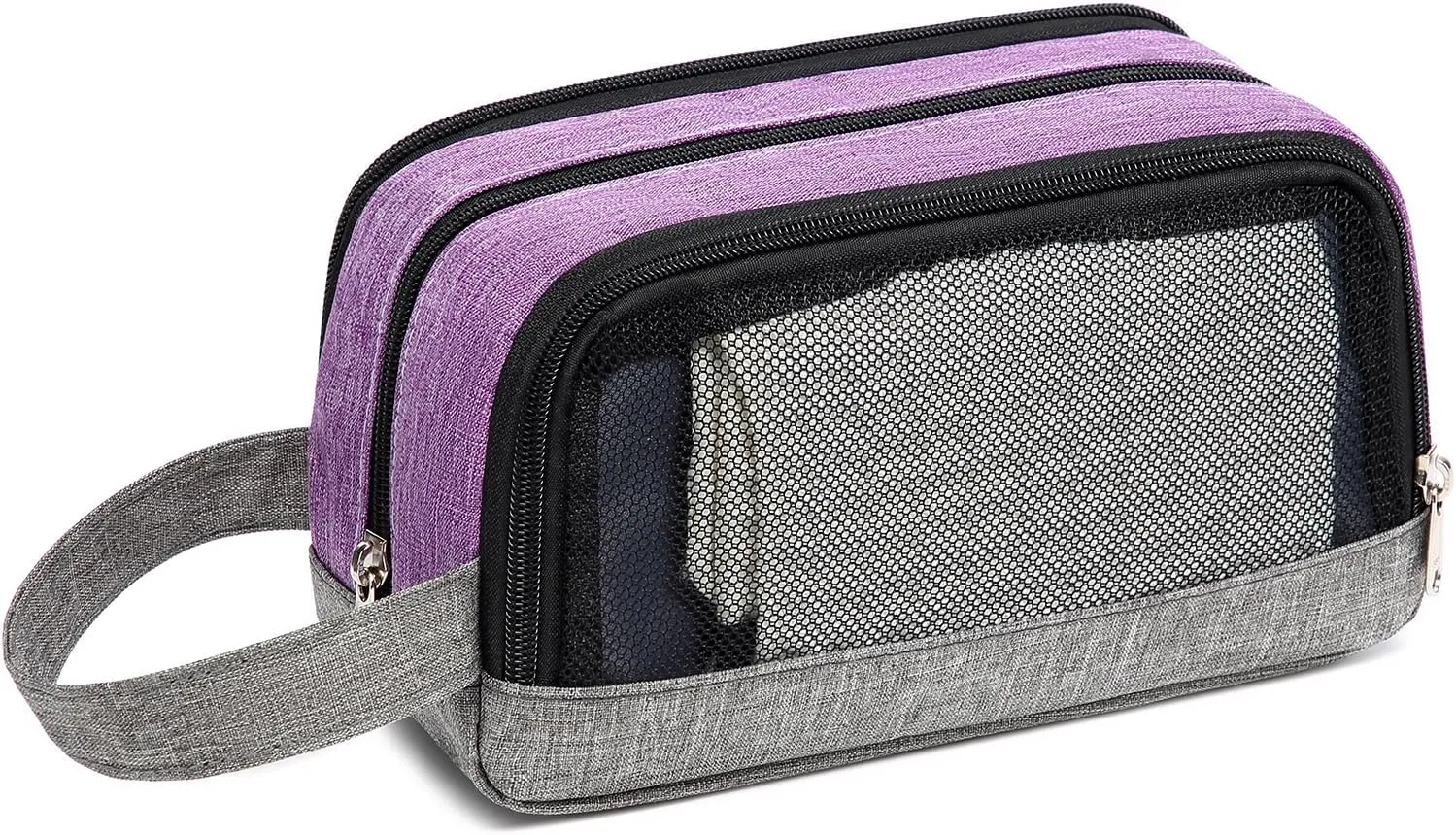 Yeiotsy Men's Travel Toiletry Bag – Color Clash Dopp Kit with Mesh Pockets, Durable Shaving Organizer for Gym, Camping & Weekend Trips