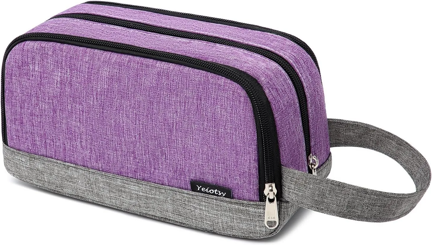 Yeiotsy Men's Travel Toiletry Bag – Color Clash Dopp Kit with Mesh Pockets, Durable Shaving Organizer for Gym, Camping & Weekend Trips