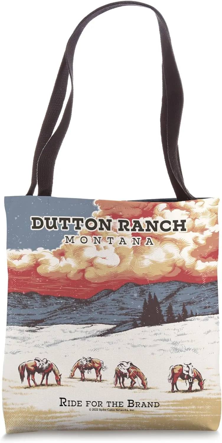 Yellowstone Dutton Ranch Montana Design Tote Bag