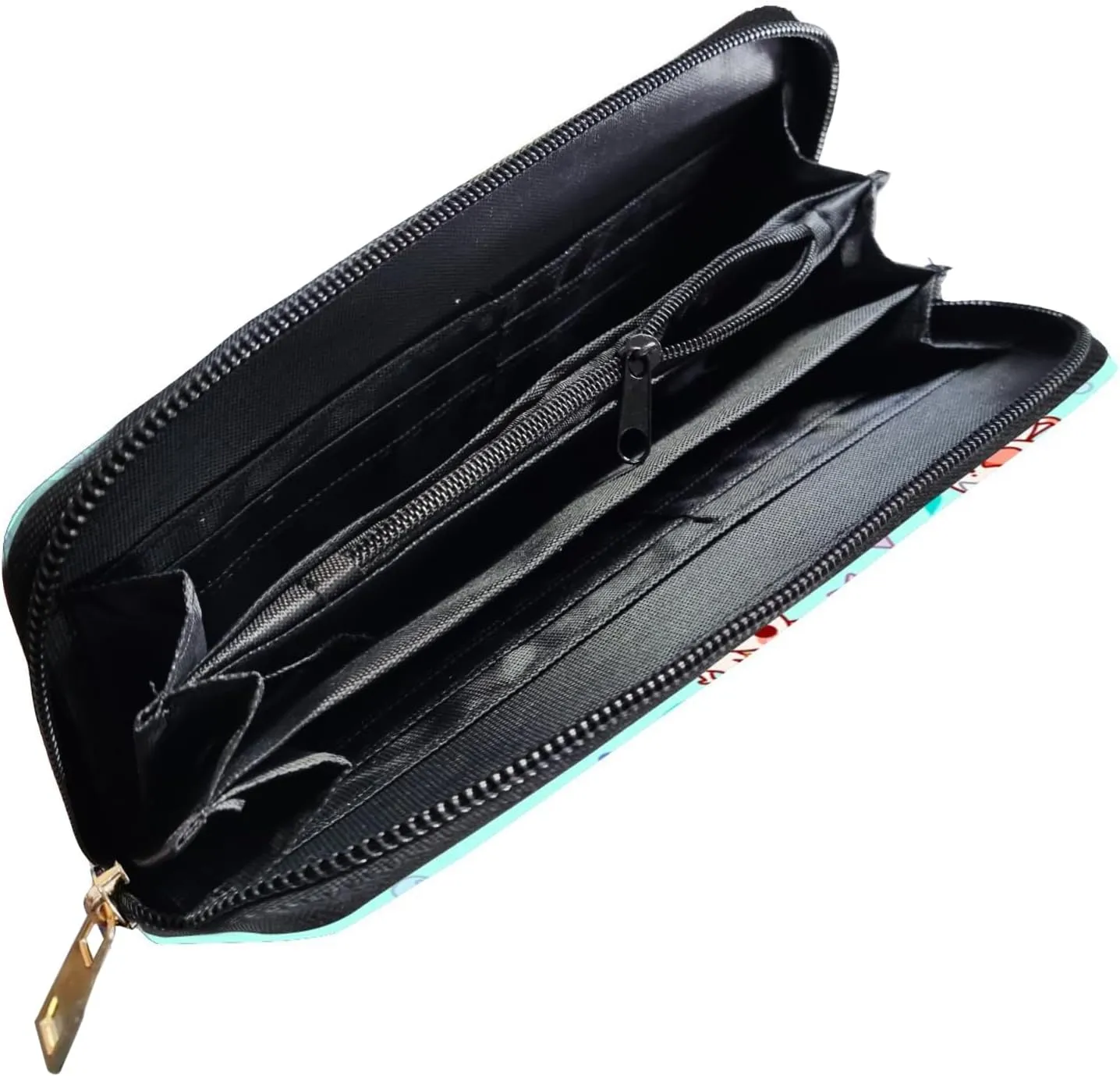 YISHOW The Axolotl Kawaii Wallet Slim Thin Leather Purse Wallet With Zip Around Clutch Casual Handbag For Phone Key Credit Cards