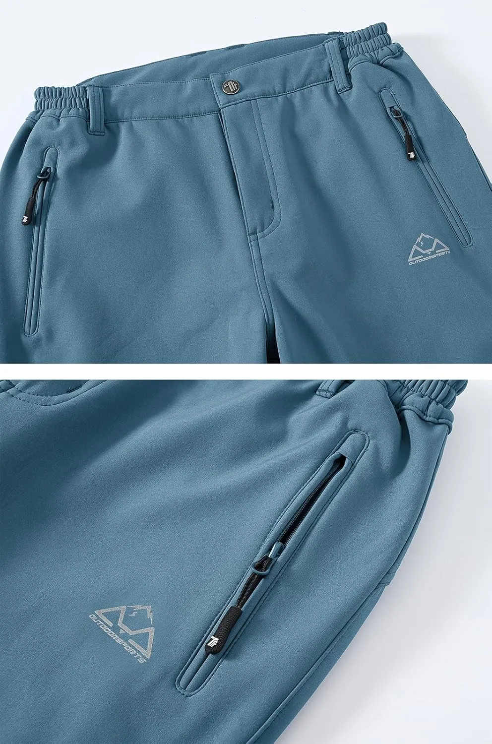 YSENTO Women's Fleece Lined Pants Winter Snow Ski Waterproof Insulated Softshell Hiking Mountain Pants