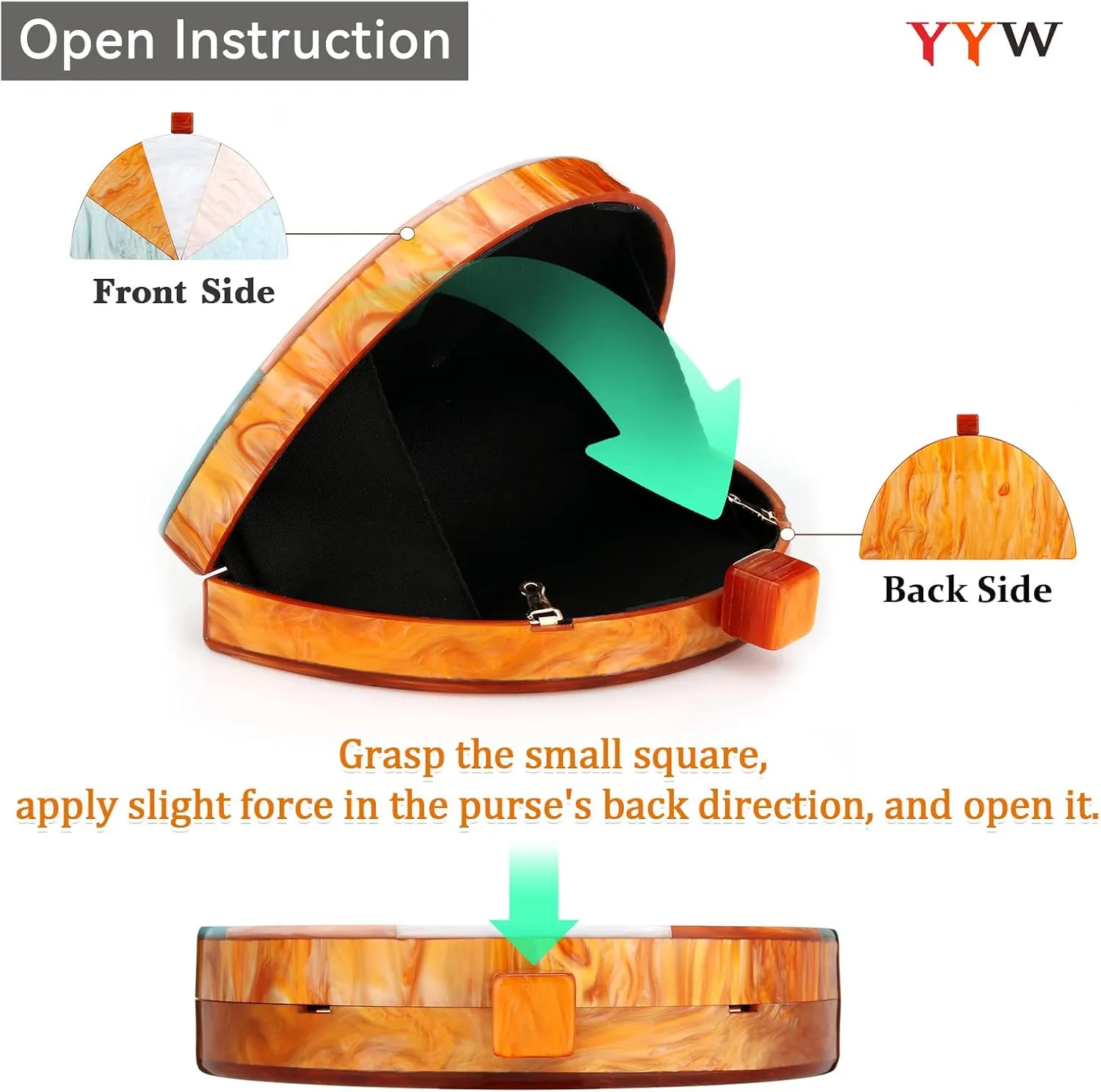 YYW Clutch Purses Women Semicircle Evening Bag Crossbody Bag for Women Elegant Handbags for Wedding Cocktail Party Prom