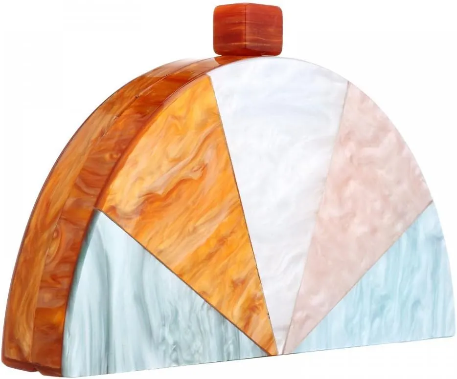 YYW Clutch Purses Women Semicircle Evening Bag Crossbody Bag for Women Elegant Handbags for Wedding Cocktail Party Prom