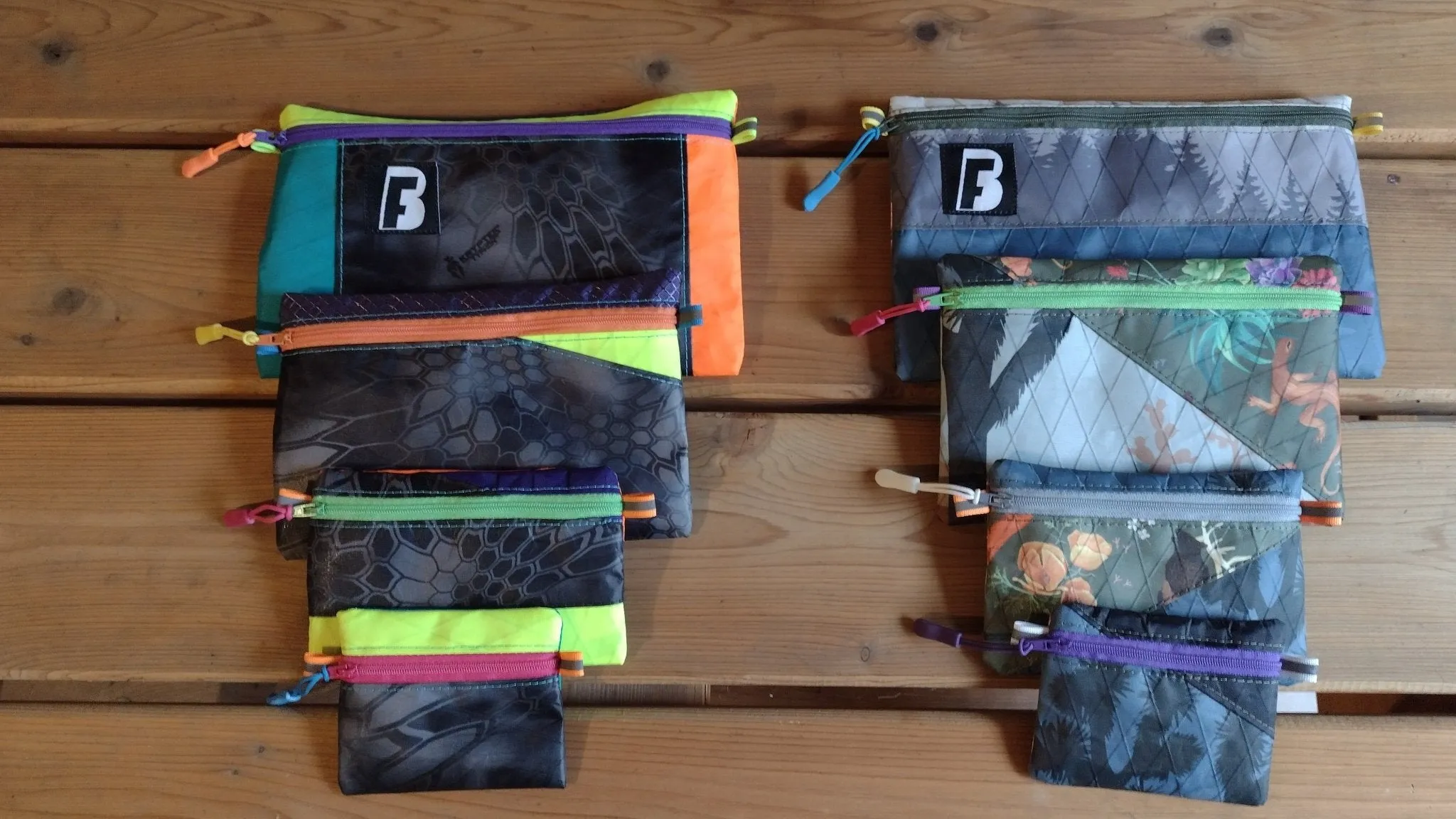 Zipper pouches